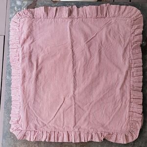 💗 1 Pair - European Striped Ruffle Pillow Shams 29 x 29